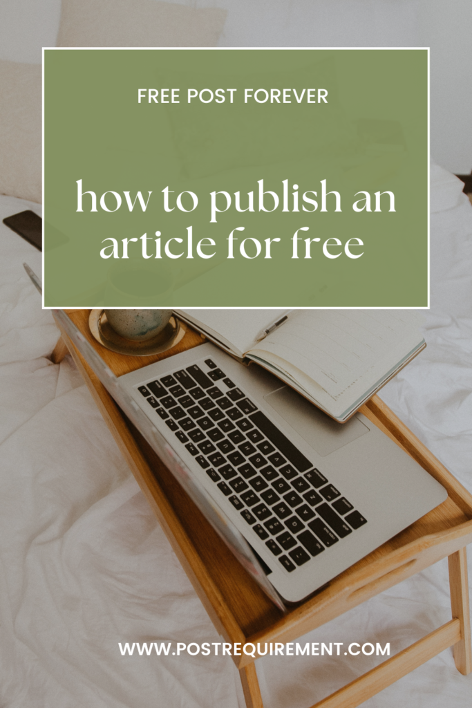 how to publish an article for free